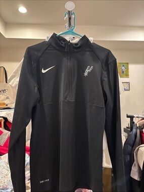 Nike Black San Antonio Spurs Dri-FIT Quarter-Zip Pullover